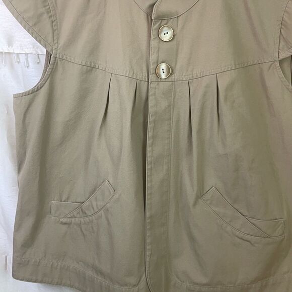 Christopher & Banks cap sleeve vest w buttons XL - Picture 4 of 11